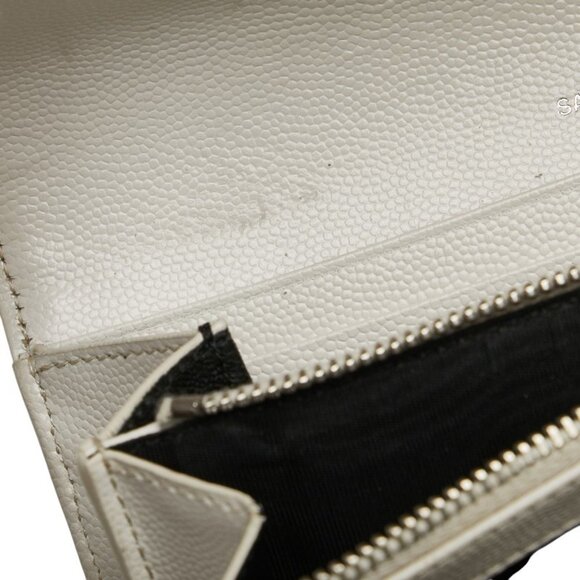 SAINT LAURENT White Leather Wallet - Picture 6 of 11